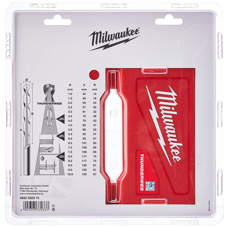 Milwaukee Red Hex Drill Bits HSS-TIN 19pc Milwaukee - Dynamic Drive