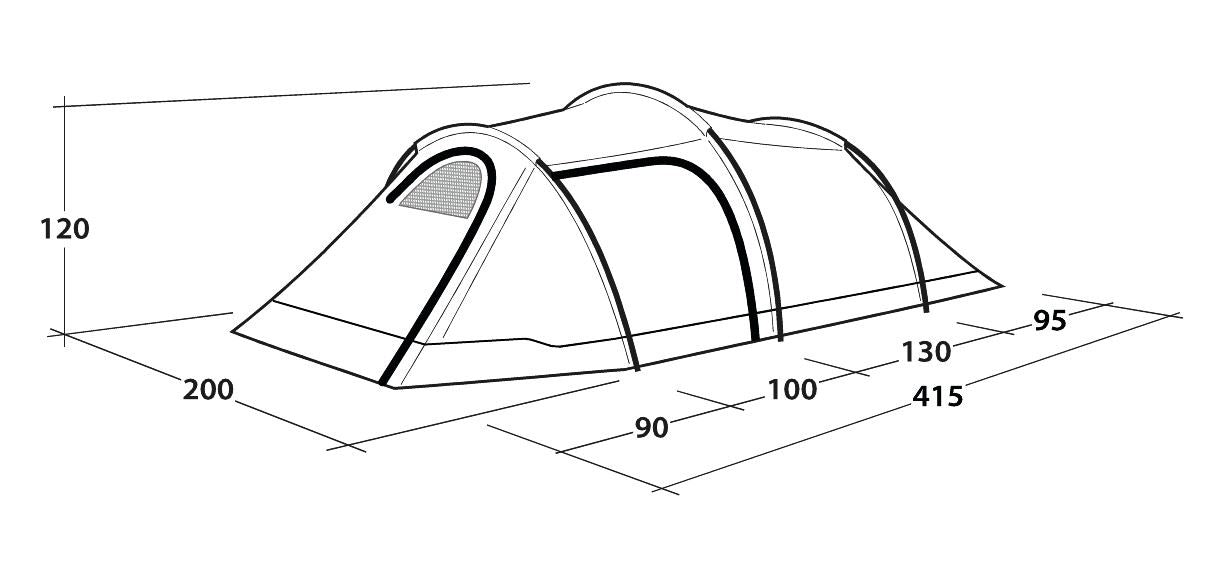 Outwell Earth 3 Plus Tunnel Tent 3 Berth Outwell - Dynamic Drive