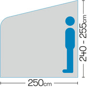 Vega 2 330 Air Porch Awning (Caravan : 235 - 255cm) 12020402350002 Quest - Dynamic Drive