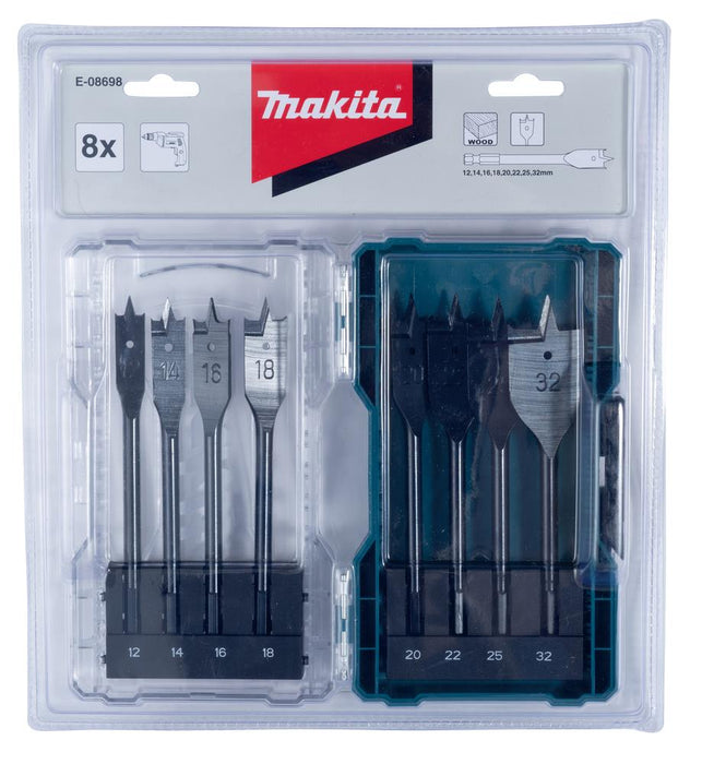 Makita 8 Pc Flat Bit Set E-08698 Makita - Dynamic Drive