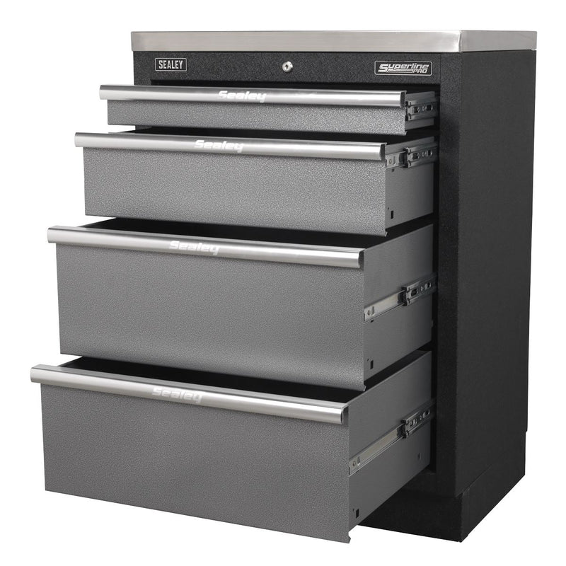 Sealey Modular 4 Drawer Cabinet 680mm APMS51 Sealey - Dynamic Drive