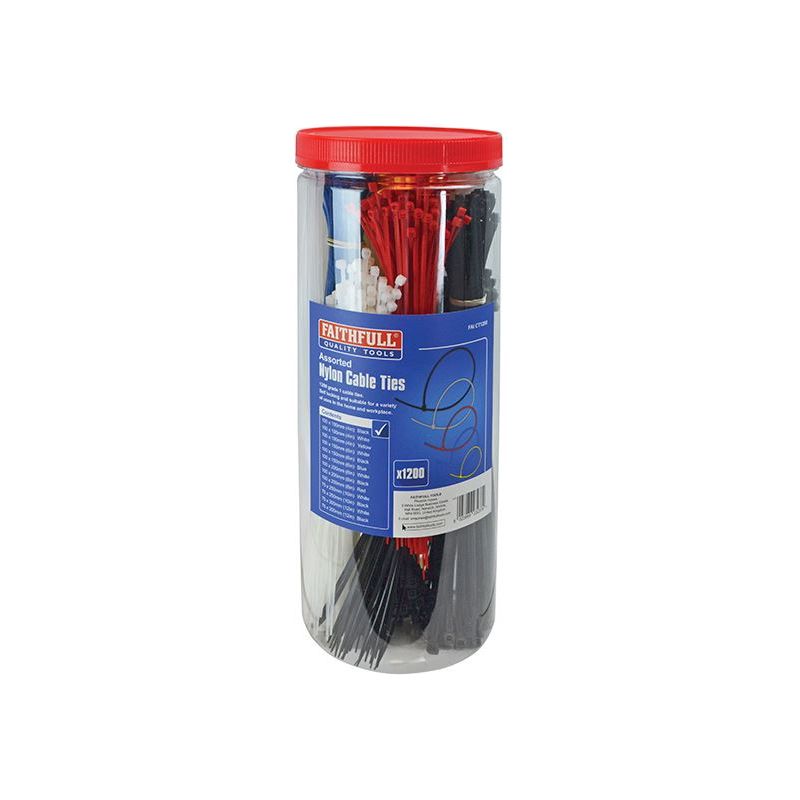 Faithfull Cable Ties (Barrel Pack 1200) Faithfull - Dynamic Drive