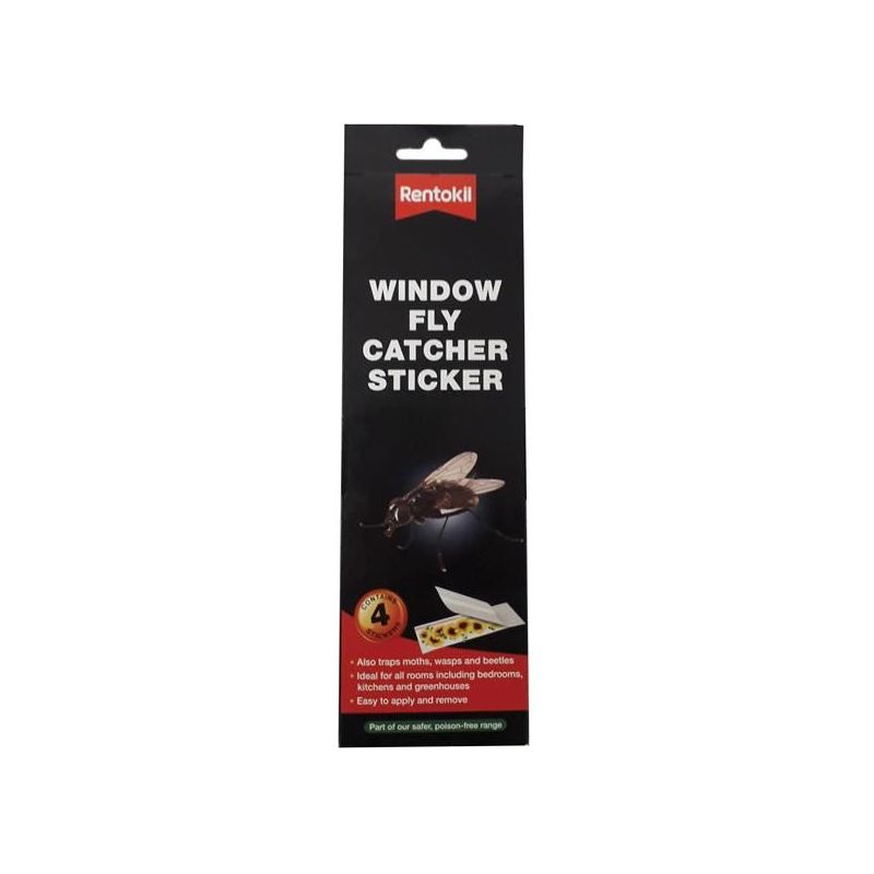Rentokil Window Fly Catcher Stickers (Pack 4) Rentokil - Dynamic Drive
