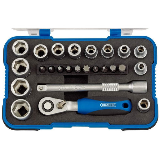 Draper Metric Socket Set, 1/4" Sq. Dr. (25 Piece) 16354 Draper - Dynamic Drive