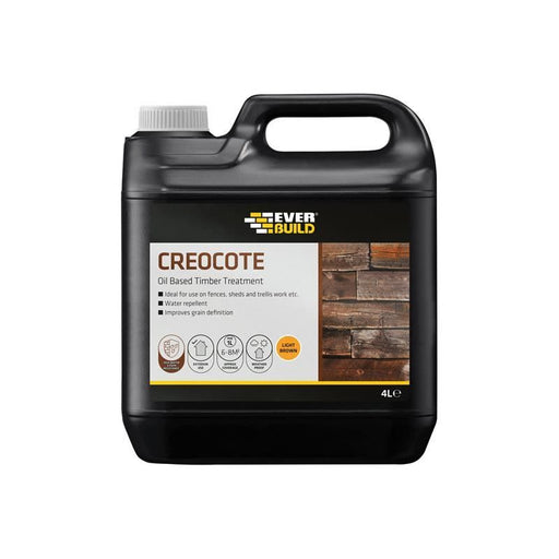 Everbuild Sika Creocote Light Brown 4 litre Everbuild Sika - Dynamic Drive
