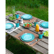 Bo-Camp Tableware Halo Melamine 12 Pieces Aqua Bo-Camp - Dynamic Drive