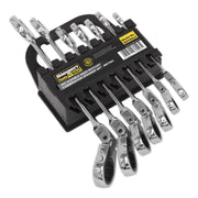 Seigen by Sealey Flexible Head Ratchet Combination Spanner Set 7pc Metric S01143 Seigen by Sealey  - Dynamic Drive