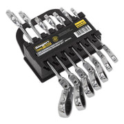Sealey Flexible Head Ratchet Combination Spanner Set 7pc Metric S01143 Siegen by Sealey - Dynamic Drive