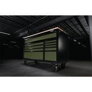 Draper BUNKER Workbench Roller Tool Cabinet, 10 Drawer, 56", Green 08236 Draper - Dynamic Drive