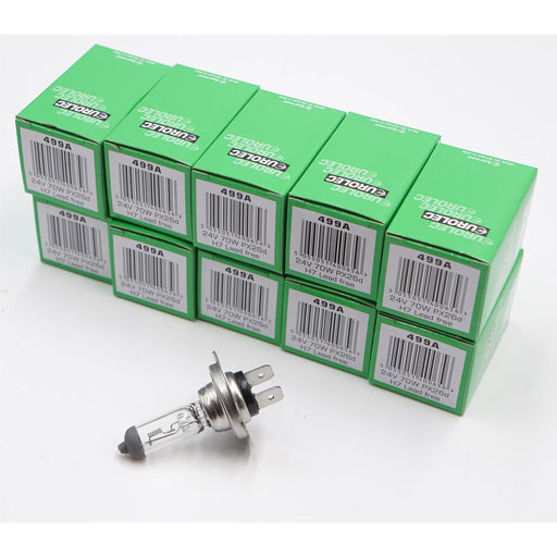 10 x Eurolec H7 499A Halogen Headlamp Headlight Truck Lorry Bulb 24v 70w PX26d Eurolec  - Dynamic Drive