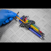 Sealey Ball-End Hex Key Set 9pc Long Colour-Coded Imperial AK7197 Sealey  - Dynamic Drive