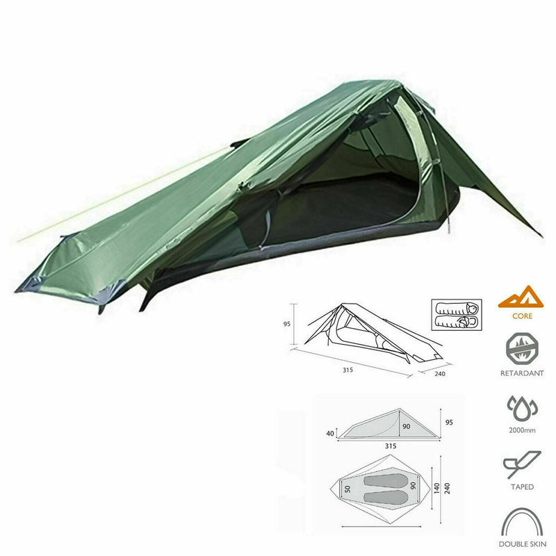 Summit Eiger Trekker 2 Man Person Double Fishing Hiking Camping Tent Quick Easy Summit  - Dynamic Drive