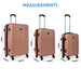 Dellonda 3-Piece Lightweight ABS Luggage Set with TSA Lock  Rose Gold Dellonda  - Dynamic Drive