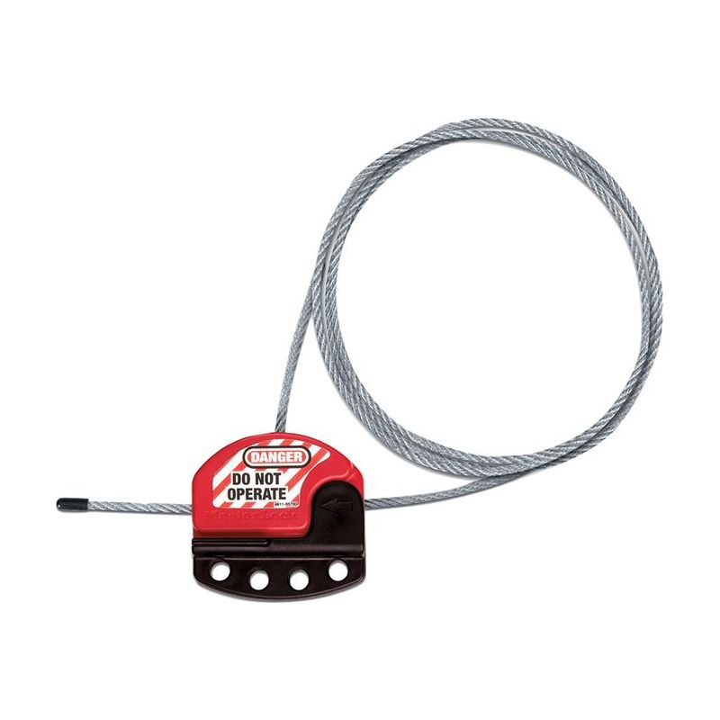 Master Lock Four Padlock Lockout Hasp with Adjustable Cable 1.8m Master Lock - Dynamic Drive