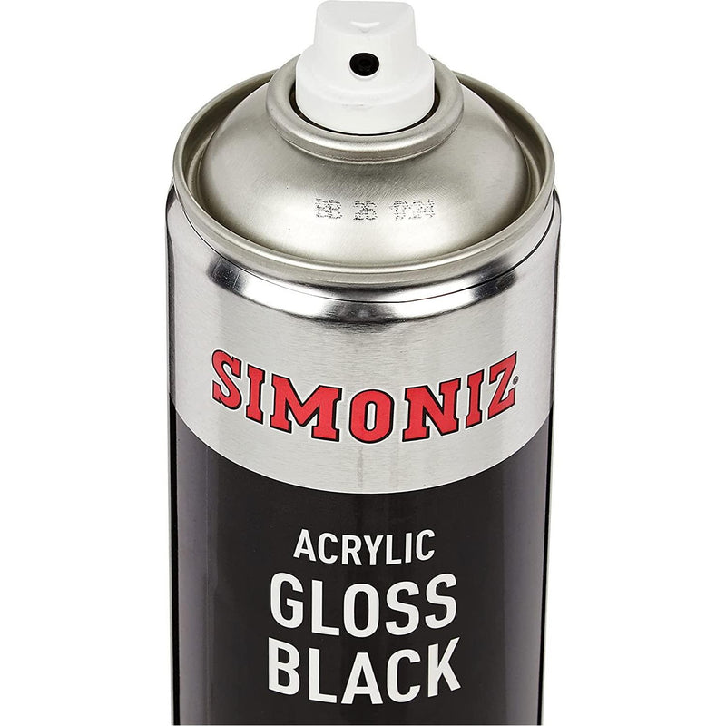 6x Simoniz Large Gloss Black Acrylic Aerosol Auto Car Spray Paint 500ml SIMP15D Simoniz - Dynamic Drive