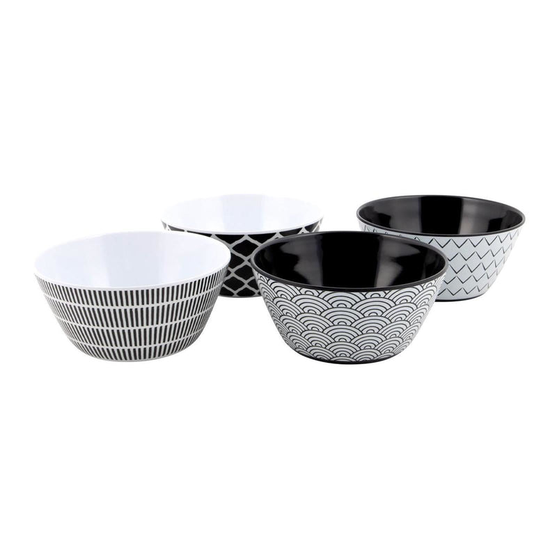 Bo-Camp Tableware Mix & Match Melamine 16 Pieces Black/White Bo-Camp - Dynamic Drive