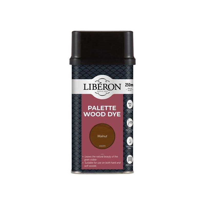 Liberon Palette Wood Dye Walnut 250ml Liberon - Dynamic Drive