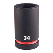 Milwaukee Hex Socket Shw 1In Deep 34mm-1Pc 34mm Milwaukee - Dynamic Drive