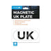 UK Magnetic Reuseable Car Plate Badge Sticker For European EU Travel Law Simply  - Dynamic Drive