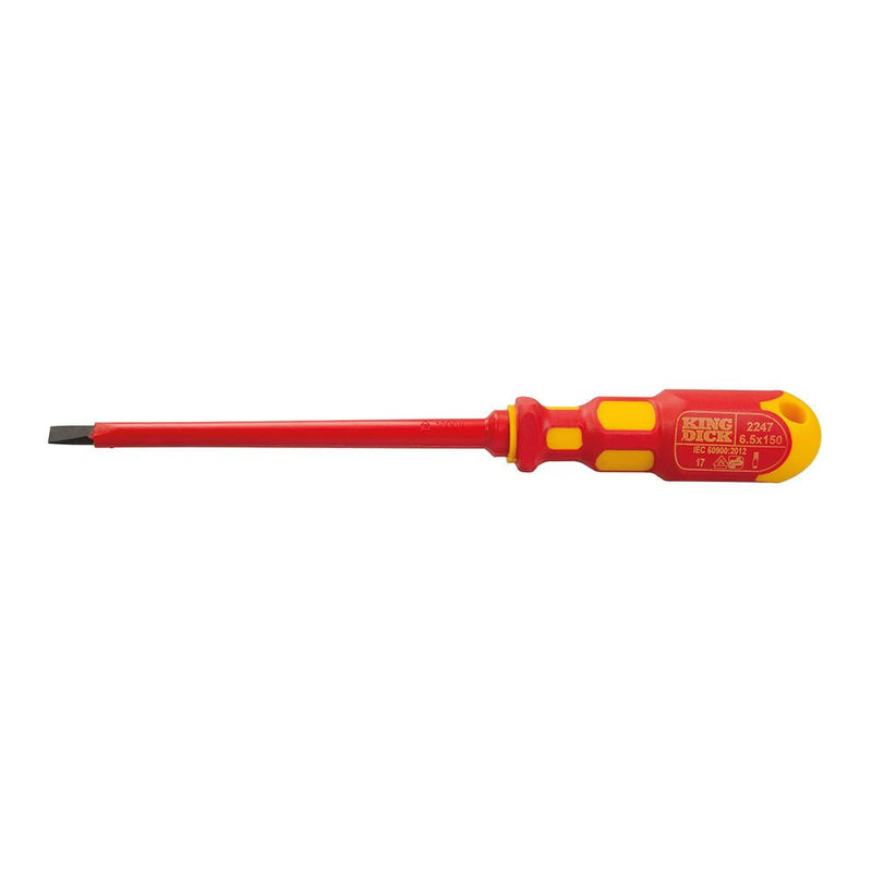 King Dick VDE Slotted Screwdriver 6.5 x 150mm King Dick - Dynamic Drive
