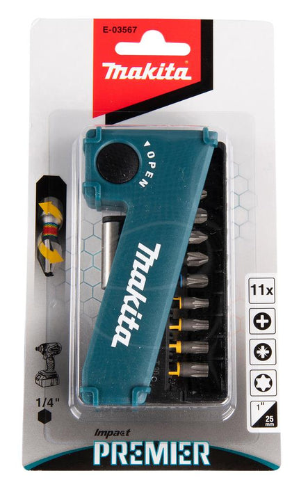 Makita Impact Premier 11Pc Torsion Bit Set E-03567 Makita - Dynamic Drive