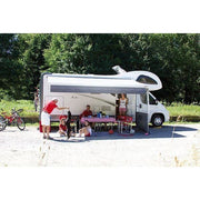 Fiamma F45L 500cm Awning Polar White Case Royal Blue Fabric Motorhome Van Fiamma  - Dynamic Drive
