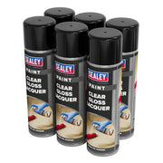 Sealey Gloss Lacquer 500ml, Clear - Pack of 6 SCS065 Sealey - Dynamic Drive