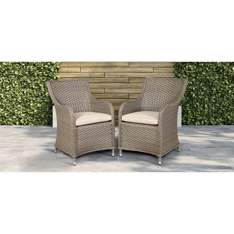 Dellonda Chester Rattan Wicker Outdoor Garden Dining Chairs 2pc DG64 Dellonda - Dynamic Drive