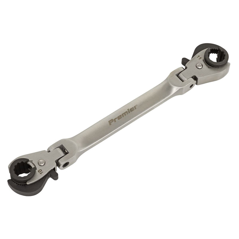 Sealey Brake Pipe Spanner Ratcheting 10 & 11mm VS0347 Sealey - Dynamic Drive