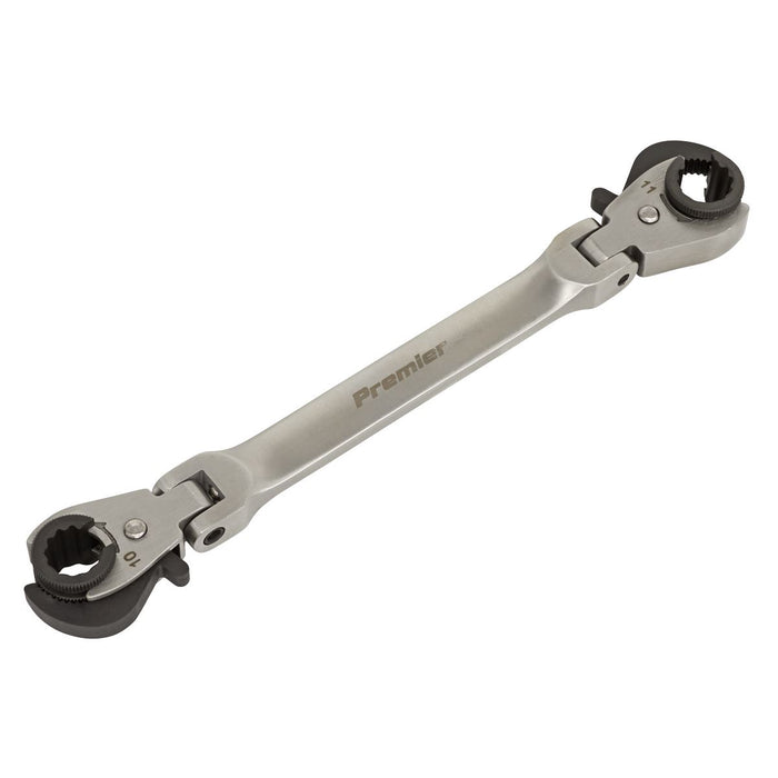 Sealey Brake Pipe Spanner Ratcheting 10 & 11mm VS0347 Sealey - Dynamic Drive