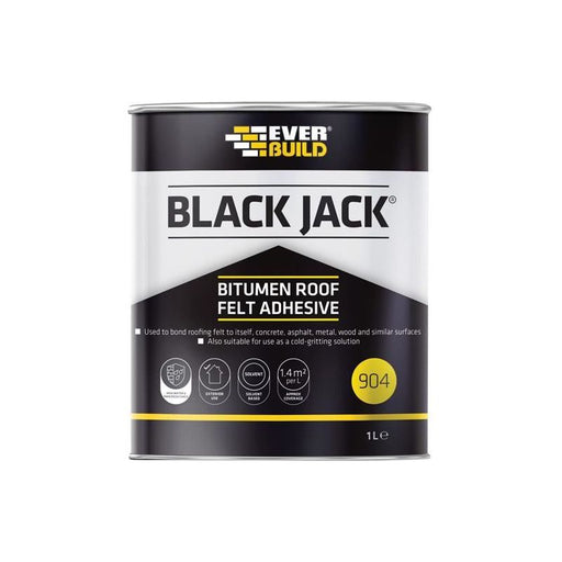 Everbuild Sika Black Jack® 904 Bitumen Roof Felt Adhesive 1 litre Everbuild Sika - Dynamic Drive
