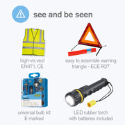 Ring RCT2 9 Piece Emergency Car Kit, with Universal Spare Bulb Kit, Booster Cabl Ring Automotive - Dynamic Drive