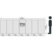 8 Pole Multicoloured Polythene Windbreak 1446 Quest - Dynamic Drive