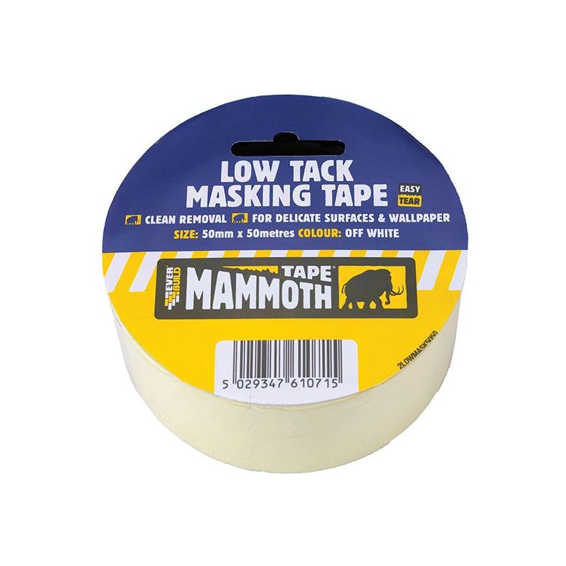 Everbuild Sika Low Tack Masking Tape 50mm x 25m Everbuild Sika - Dynamic Drive