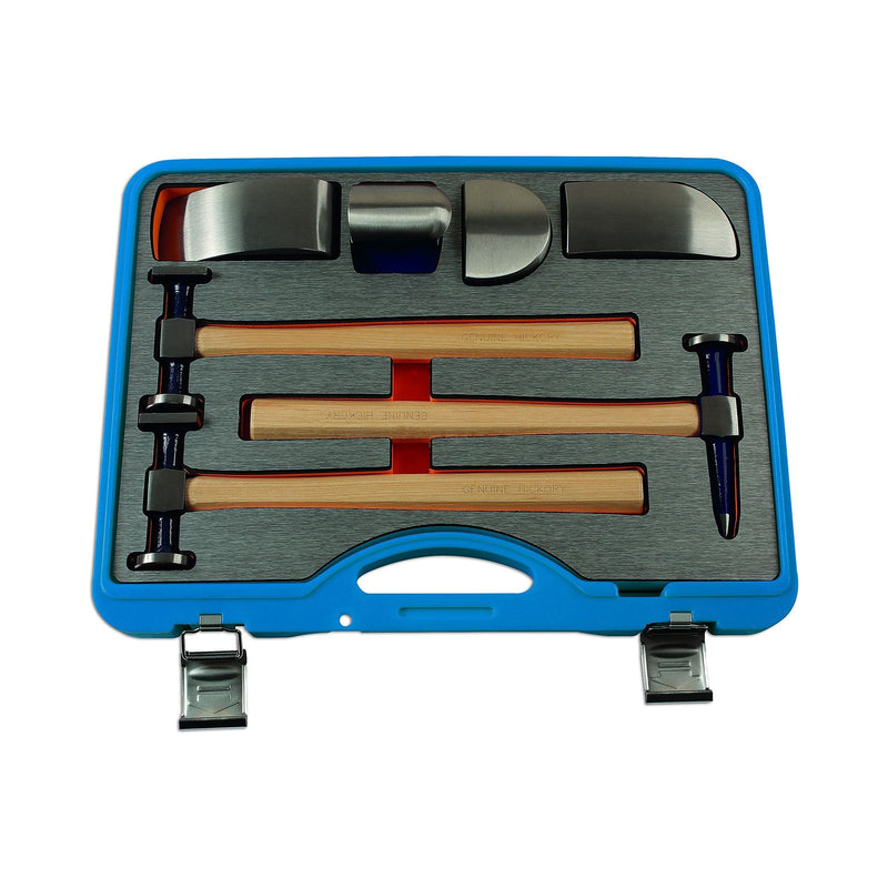 Power-Tec Body Hammer And Dolly Set 7pc 92437 Laser - Dynamic Drive