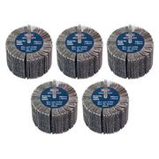 Sealey 80 x 40mm Abrasive Flap Wheel on 6mm Shaft 60Grit - Pack of 5 FW8040605 Sealey - Dynamic Drive