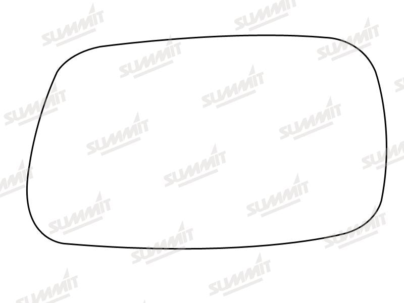 Summit Stick-On Aspheric Mirror Glass fits Toyota Avensis RHS Summit - Dynamic Drive