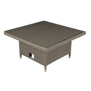 Dellonda Chester Rattan Wicker Adjustable-Height Outdoor Dining Table Dellonda - Dynamic Drive