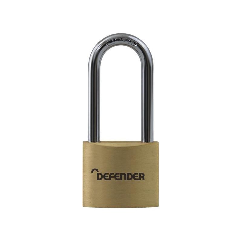 Defender Brass Padlock Long Shackle 40mm Keyed Alike DEFENDER - Dynamic Drive