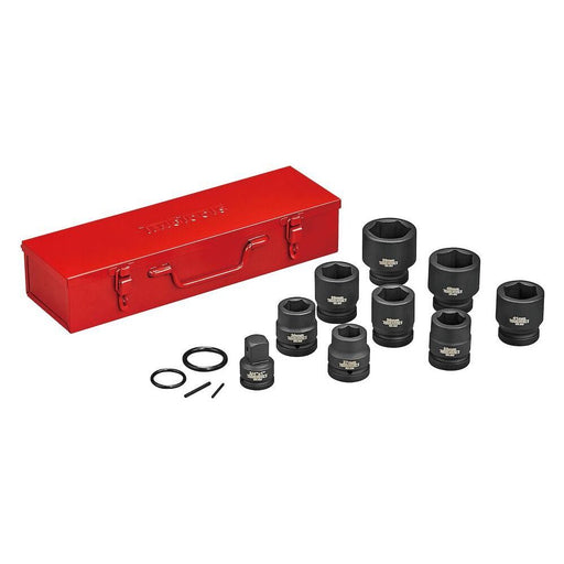 Teng Tools 1" Impact Cr-Mo socket set with case DIN 27-50mm Teng Tools - Dynamic Drive