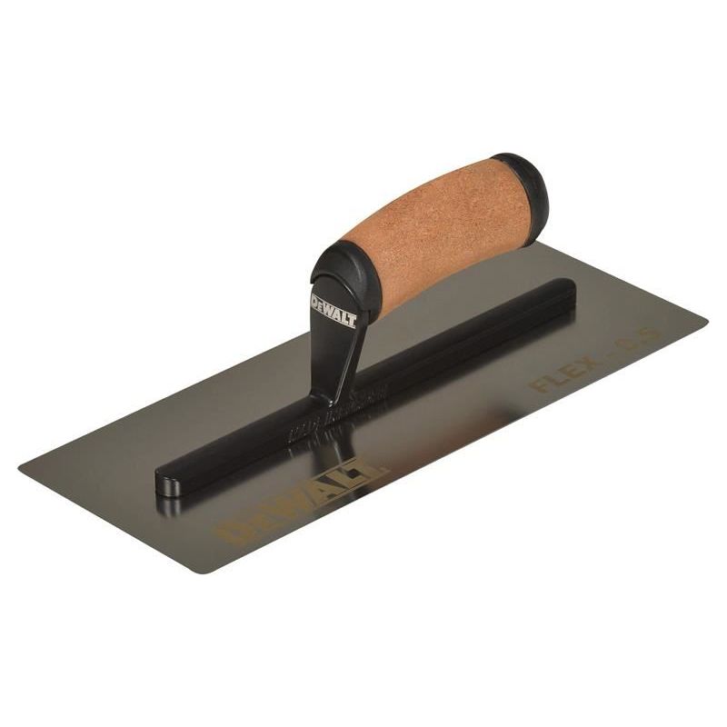 Dewalt Drywall 0.5mm FLEX Stainless Steel Flat Trowel, Leather Handle 12in DEWALT Drywall - Dynamic Drive