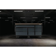 Draper BUNKER Workbench Roller Tool Cabinet, 15 Drawer, 72", Grey 08241 Draper - Dynamic Drive