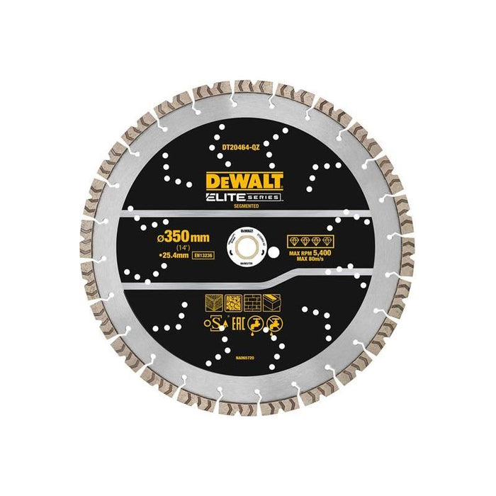 Dewalt Power Tools ELITE SERIES™ All Purpose Diamond Segmented Wheel 350 x 25.4mm DeWALT Power Tools - Dynamic Drive