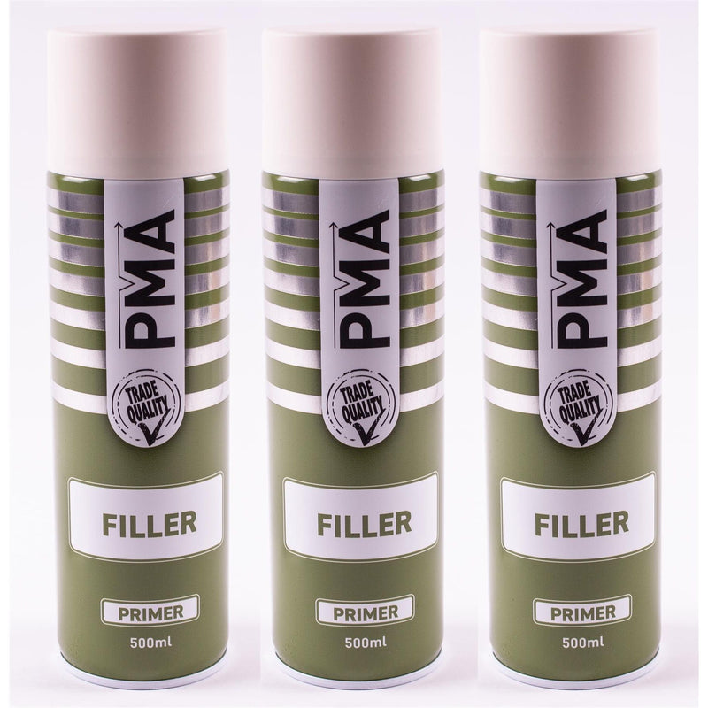 3x Autotek Yellow Filler Primer 500ML High Covering Spray Paint Professional Autotek - Dynamic Drive