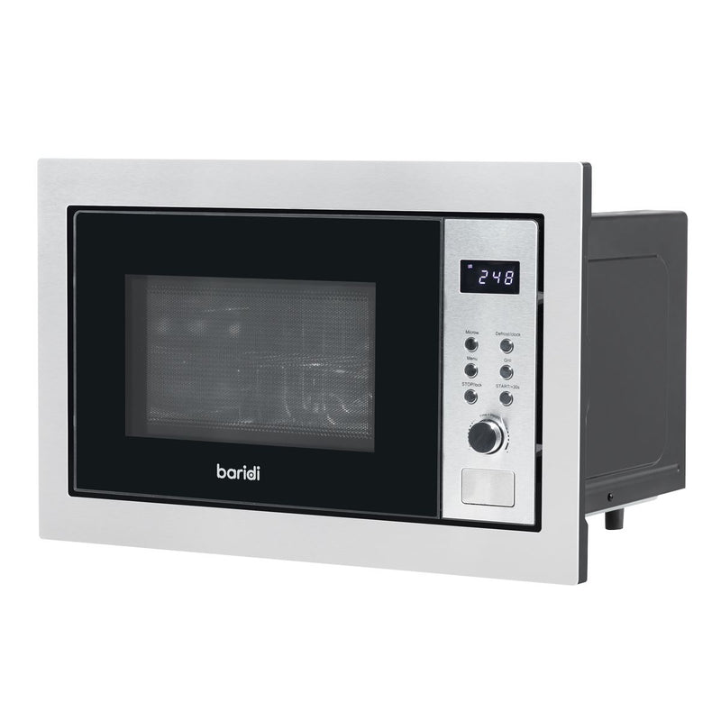 Baridi Integrated Microwave Oven with Grill 25L Capacity 900W - Stainless Steel Baridi - Dynamic Drive