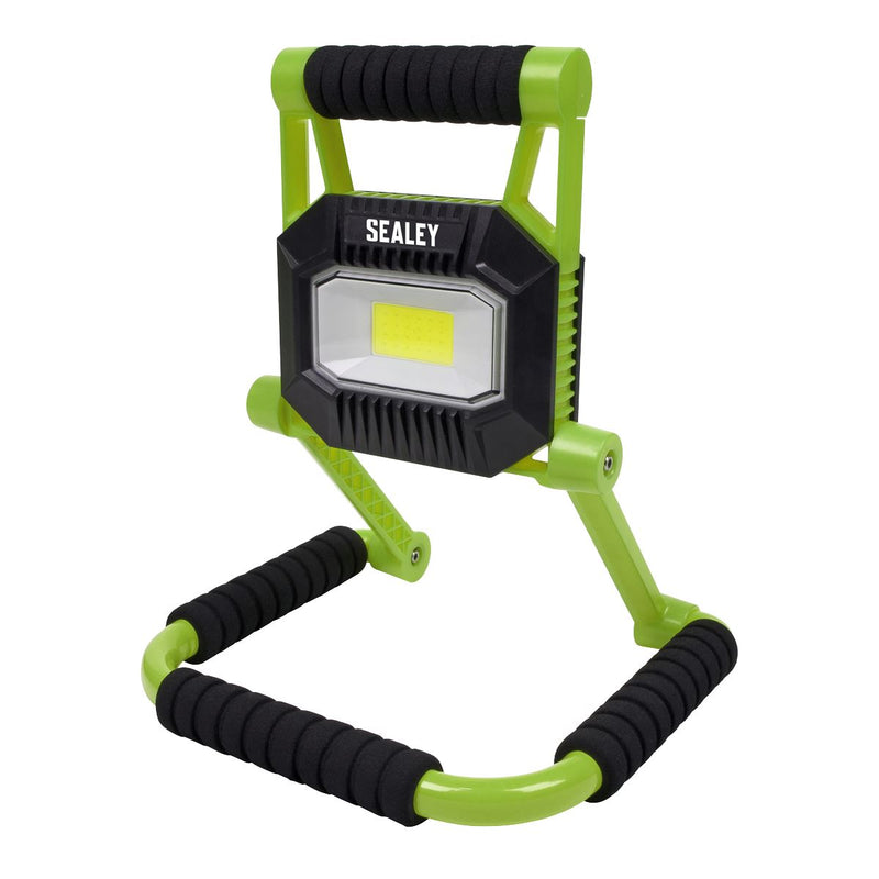 Sealey LEDFL10W R/Charge Portable Fold Flat Floodlight 10W COB LED Li-ion Sealey  - Dynamic Drive