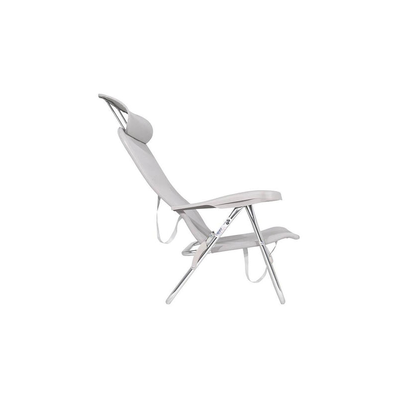 Crespo Beach Chair AL/205 Compact Light Grey Crespo - Dynamic Drive