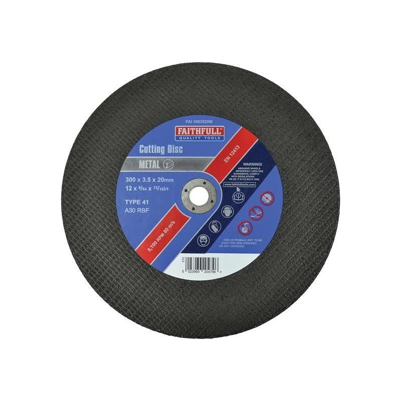 Faithfull Metal Cut Off Disc 300 x 3.5 x 20mm Faithfull - Dynamic Drive