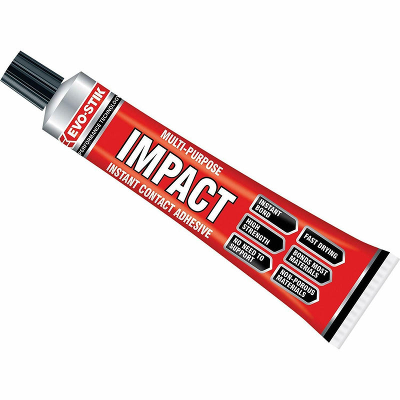 2x Evo Stick Impact Instant Contact Adhesive Multi Purpose Glue Strength 30g Evo-Stik  - Dynamic Drive