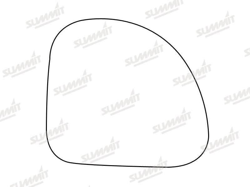 Summit Stick-On Standard Mirror Glass fits Fiat Multipla LHS Summit - Dynamic Drive